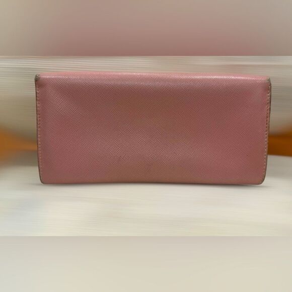 Prada Saffiano Leather Blush Pink Women's Continental Wallet with COA - Picture 4 of 16